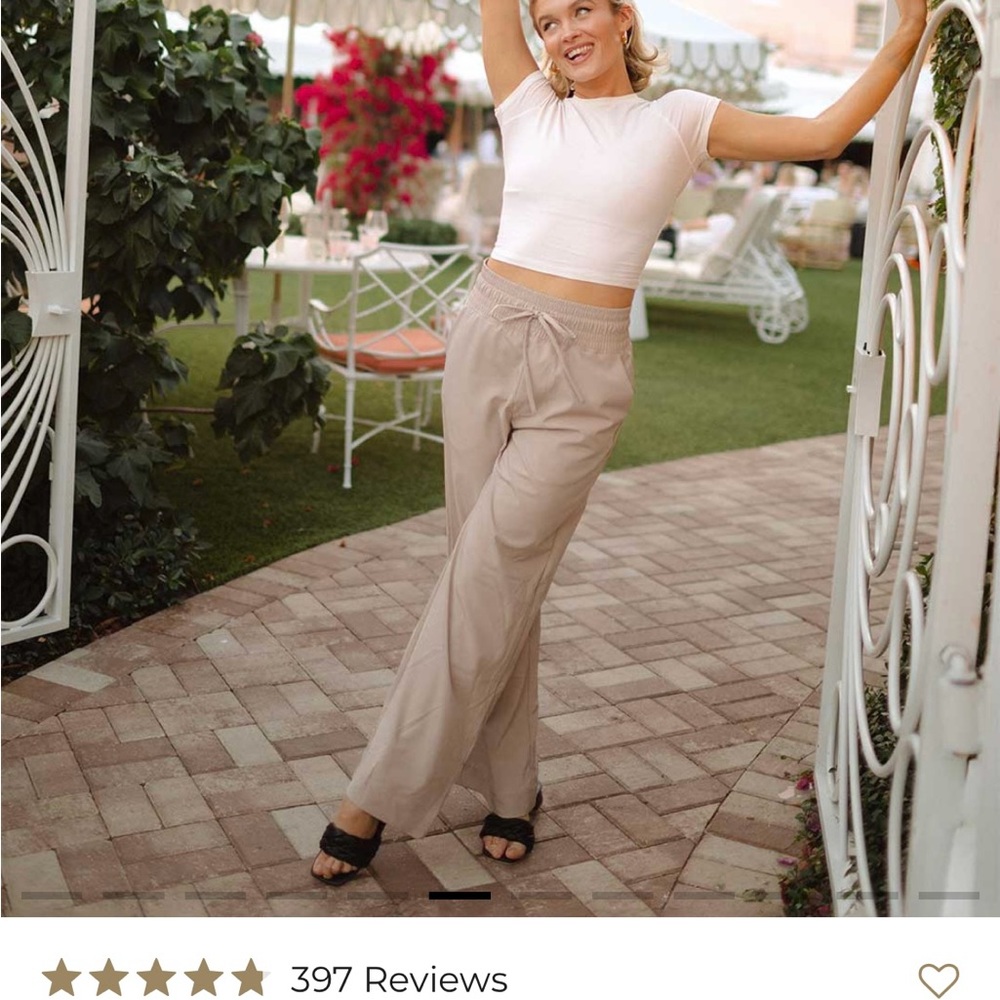 Albion Cream Wide Leg Pants